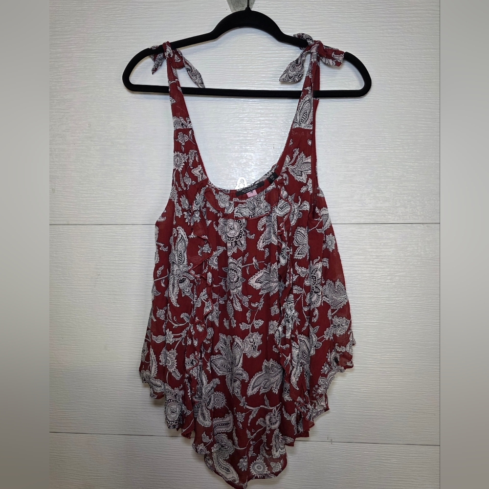 Scotch & Soda Red Floral Camisole with Tie Straps